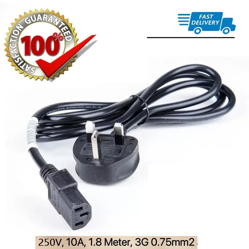 thumbnail image 2 of Lanberg 1.8M Cloverleaf Power Cord – EU Plug 3pin AC Cable For Laptop & Notebook (IEC320 C5) 2 of 6