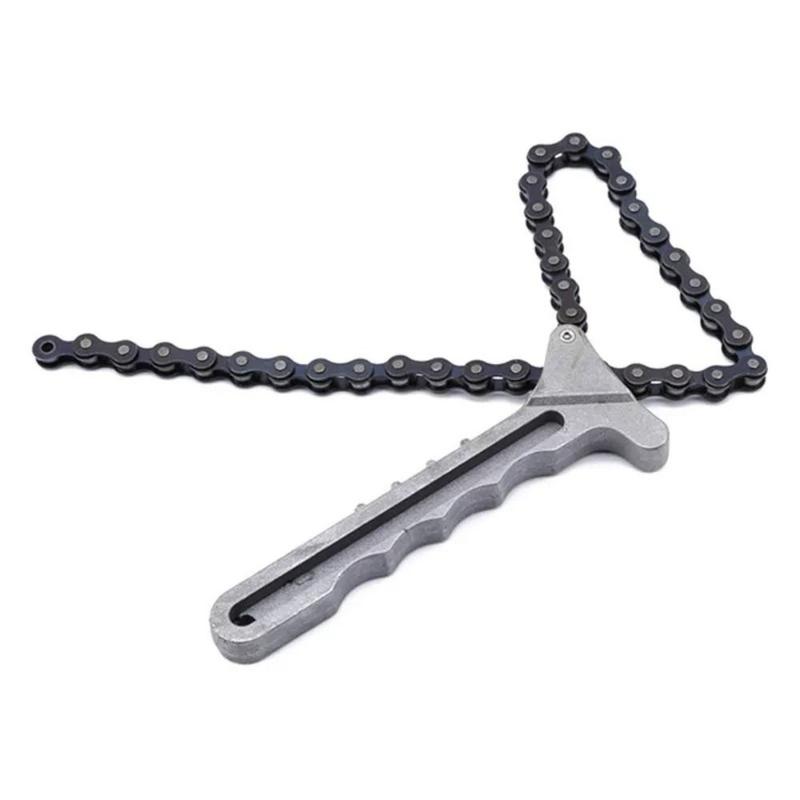 High Quality Adjustable Spanner Plier Grip Key Wrench Remover Tools Car Engine Oil Filter Chain Durable Car Repair Tools 5