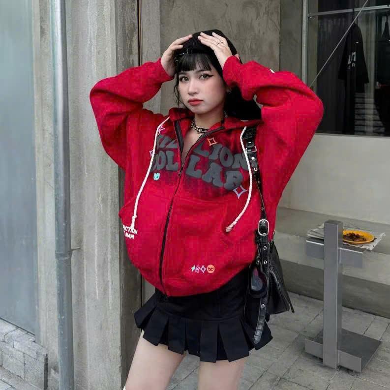 Product Introduction of Áo Khoác Hoodie Nam Nữ Nỉ Bông In Boxy Millon Dollar 3D Siêu HOT HIT - Men's Jacket - Menswear Có Túi - Dài Tay - Nam Nữ 12