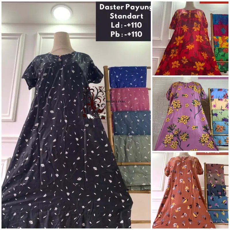 Paket Usaha 5 Daster Payung LD 110 Max BB 70 Kg Bahan Rayon Adem Nyaman Di Pakai Busui 6