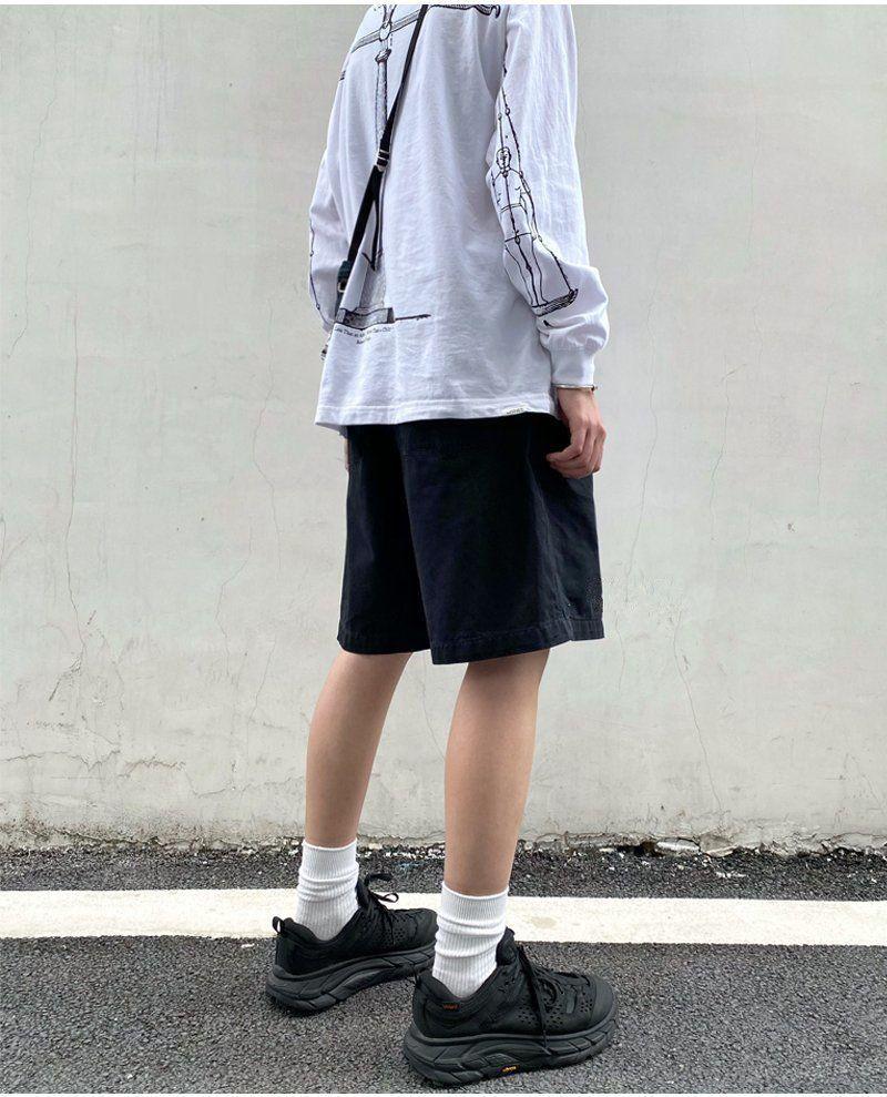 Product Introduction of Quần Soóc Bảo Hộ Lao Động Harajuku Mùa Hè, Chất Liệu Cotton, Dành Cho Nam Giới, Phong Cách Hồng Kông, Dáng Rộng Vừa Vặn, Thương Hiệu Hợp Xu Hướng Ins, Xu Hướng Hip Hop, Quần Cropped Thường Ngày Menswear 17