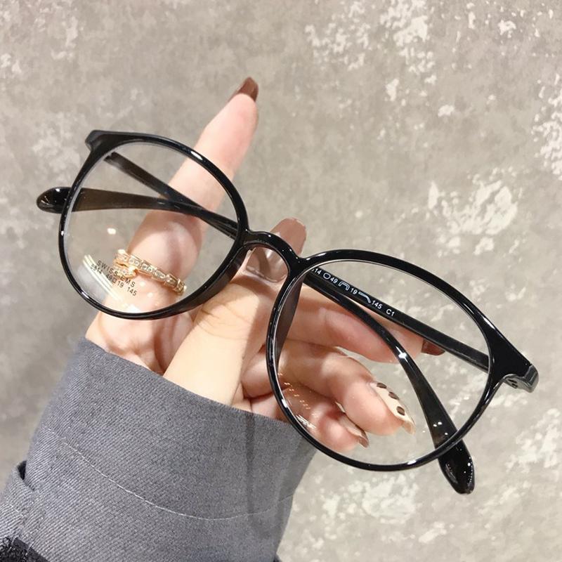 【Sktlz】 Myopia Glasses Women's Fashion New Plain Glasses Men's Flat Light Anti Blue Light Eyewear Hitam Kacamata Plastik 6