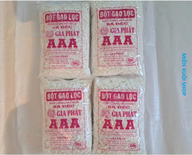 02 kg  500g x 4 gói  bột gạo lọc AAA Sa Đéc hảo hạng gia phát 500g 