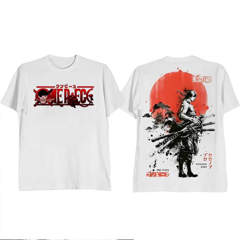 Áo Anime, Thương Hiệu Thời Trang Mỹ One Piece (ZORO), Thiết Kế Monkey D Luffy, Áo Sơ Mi Trắng, Áo Thun Cotton Ngoại Cỡ, Thích Hợp Cho Tình Nhân, Đơn Giản Và Rộng Rãi, Phong Cách Thời Trang, Giá Cả Phải Chăng, Giảm Giá Bán 3