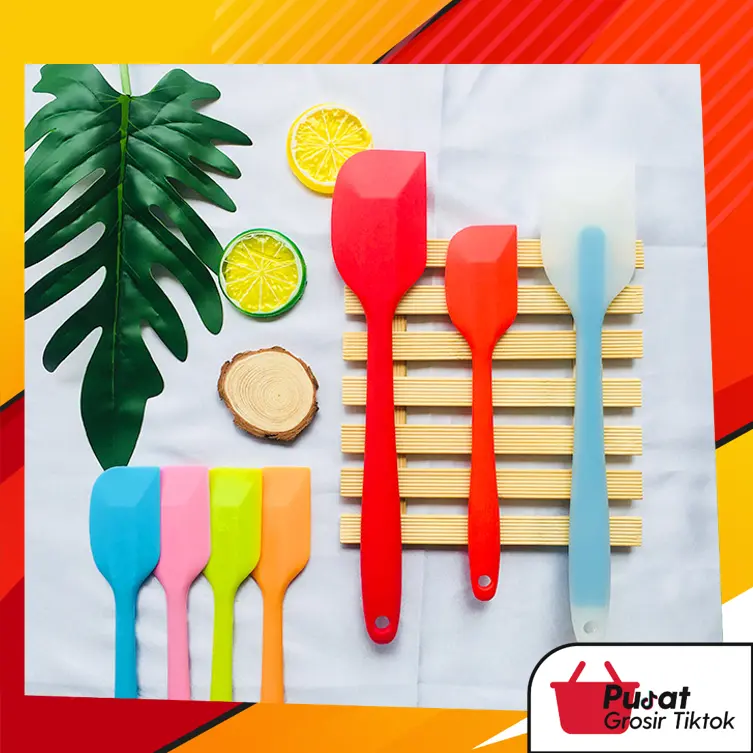BISA COD H5426 Spatula Masak Silikon / Spatula Silicon Tahan Panas / Spatula Masak / Spatula Pengaduk Adonan Kue Kitchenware Kuas 0