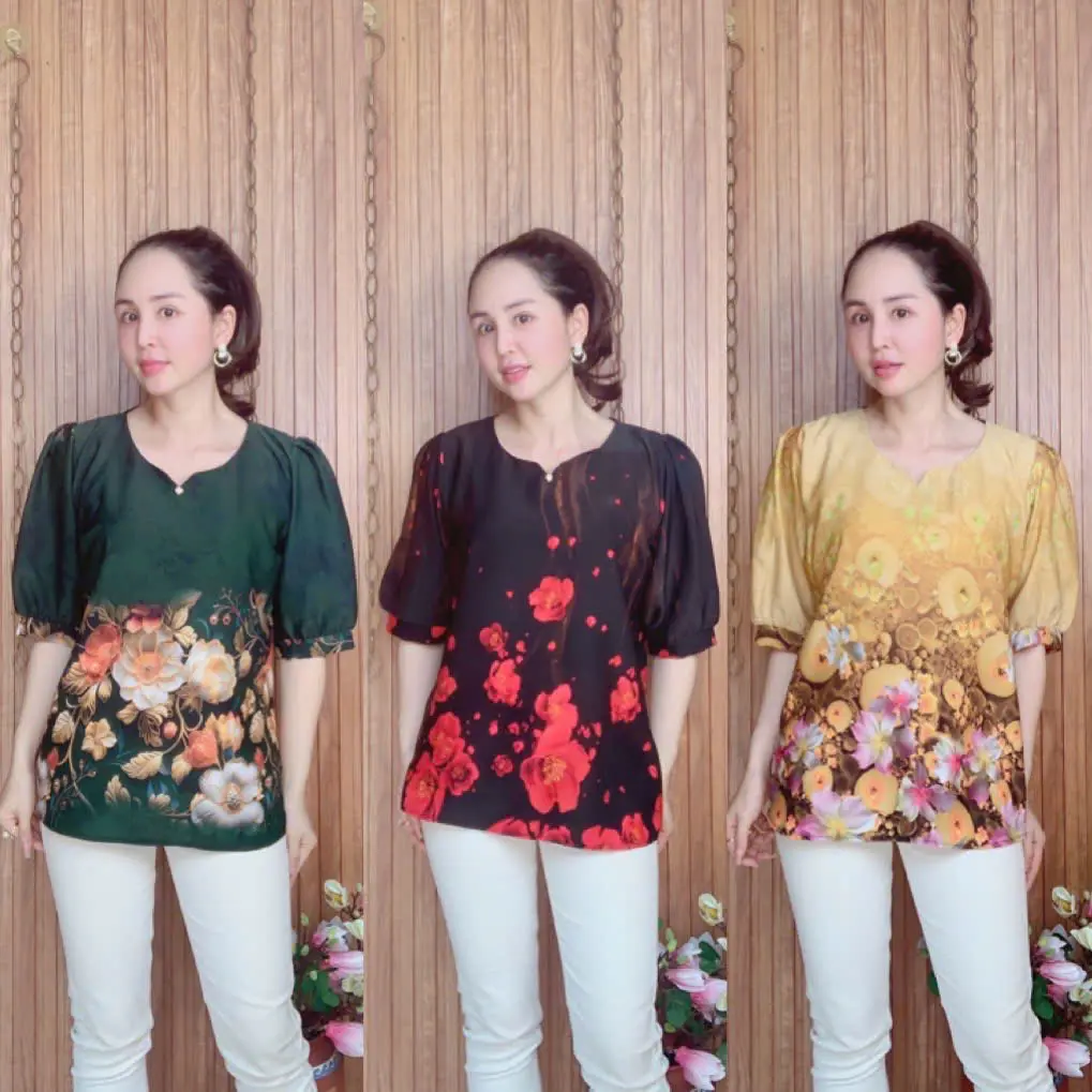 ÁO CỔ TRÒN TRUNG NIÊN HOẠ TIẾT MỚI NHẤT 2025