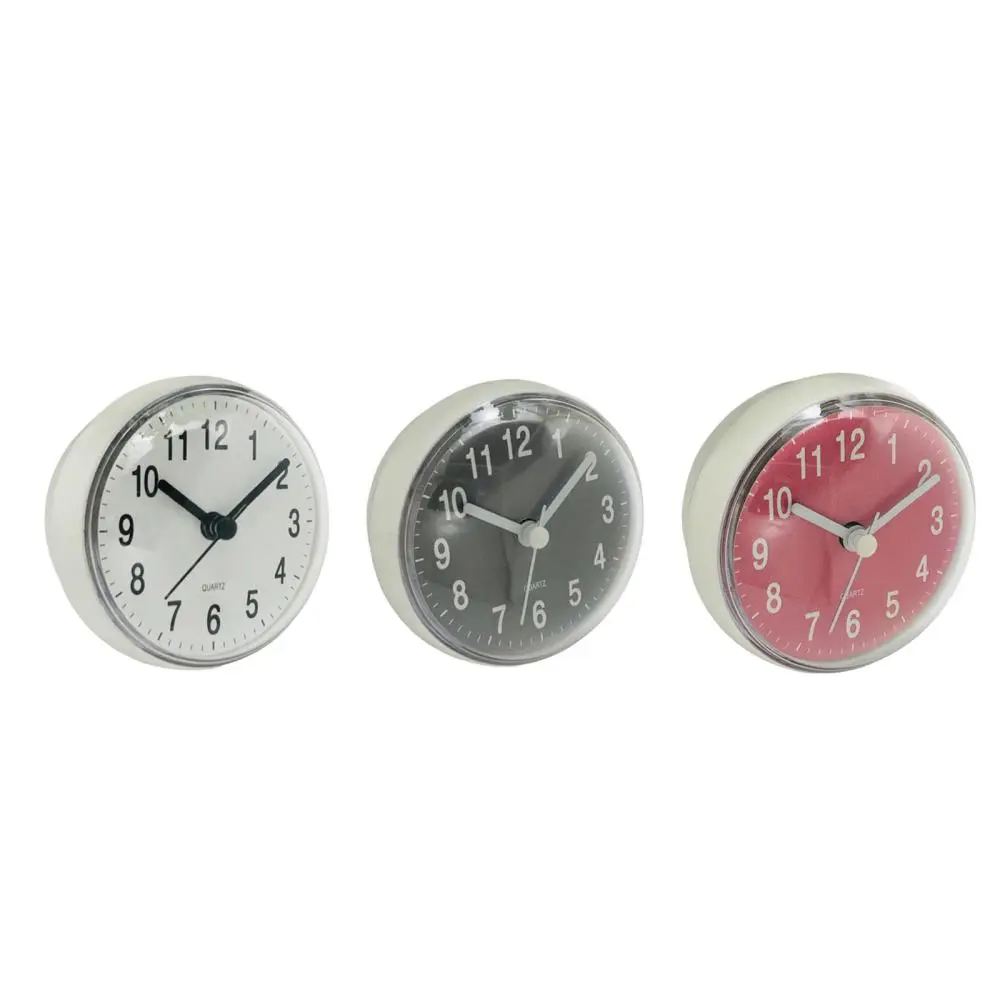 Silent Sucker Wall Clock Bathroom Clock for Living Room Bathroom Dining Room