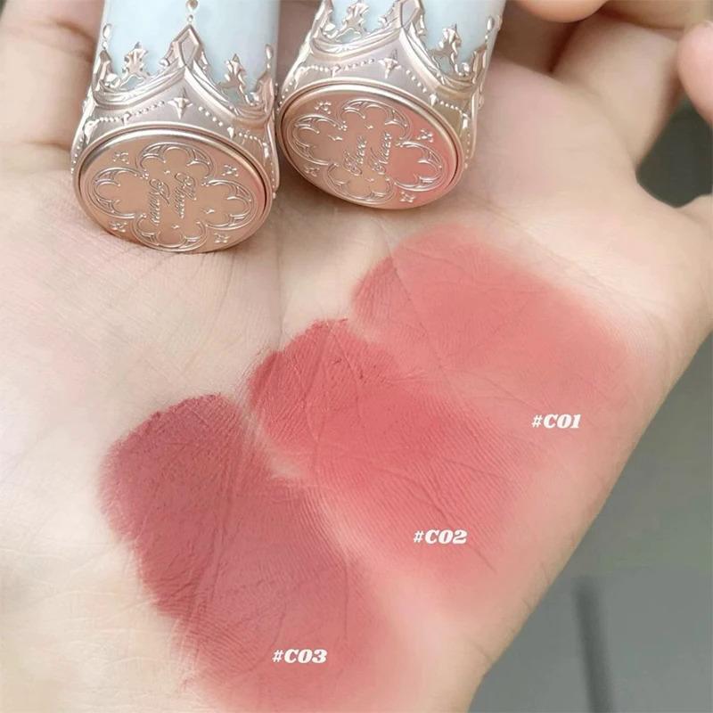 Product Introduction of Flower Knows Little Angel Matte Lipstick Long-lasting Easy To Color Velvet Lipgloss Peach Color Natural Lip Makeup Maquillage 8