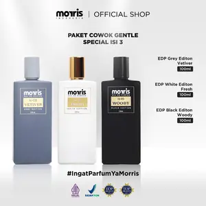 [PAKET COWOK GENTLE ISI 3] Bundling Perfume Black Edition + White Edition + Grey Edition Eau De Parfum 100 ml