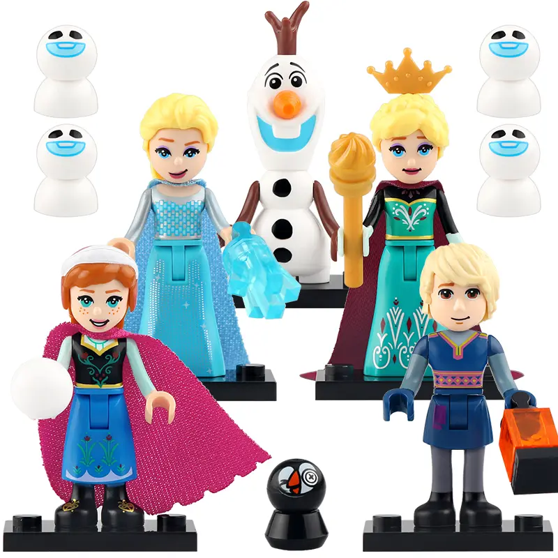 66006-66010 Minifigure Ice and Snow Girl Building Blocks Princess Anna ...