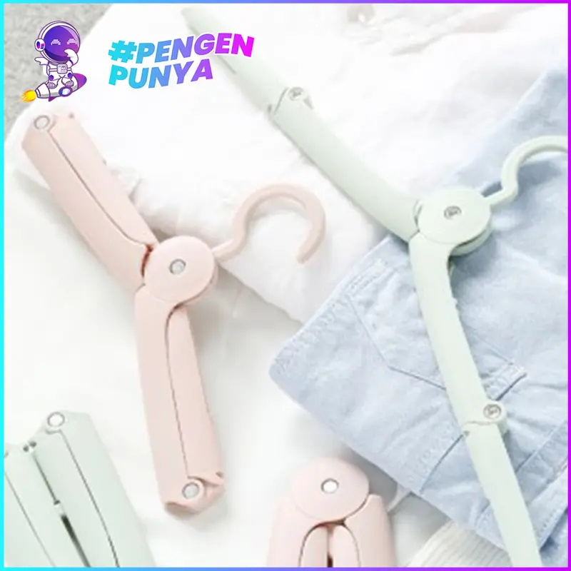 Gantungan Baju Lipat / Hanger Lipat / Hanger Traveling / Gantungan Baju Lipat Multifungsi / Gantungan Baju Travel Size 0