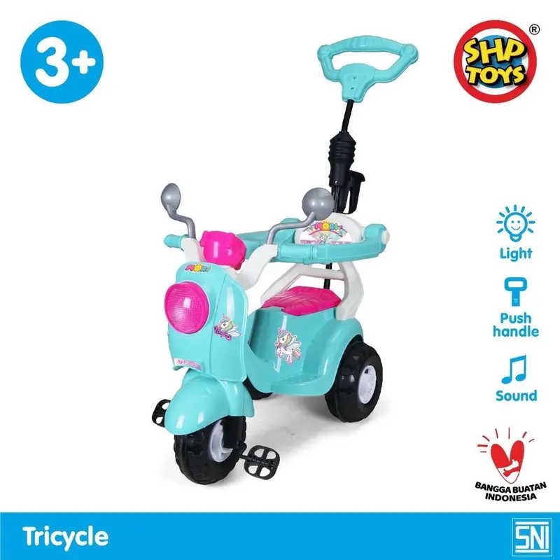 MORI 702 SHP702 SHP609 F103 F-103 ride on NEW baru mainan anak sepeda roda tiga dorongan SHP 609 1