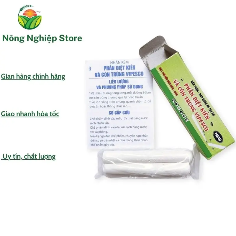 Phấn Viên Diệt Kiến, Gián, Côn Trùng Vipesco (Hộp 2 Viên) Nhang 0