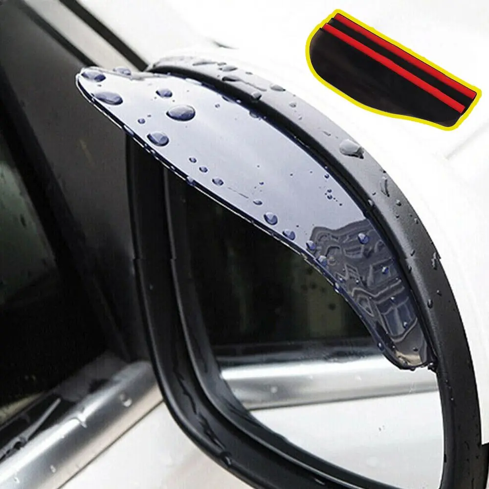 Car Rear View Side Mirror Rain Board Eyebrow Guard, Car Rearview Mirror Rain Eyebrow Cover, Car Side Mirror Rain Visor Fenders (2 Counts)