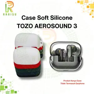 Case Kompatibel Untuk TOZO AEROSOUND 3 Casing Cover Pelindung Silicone + Carabiner