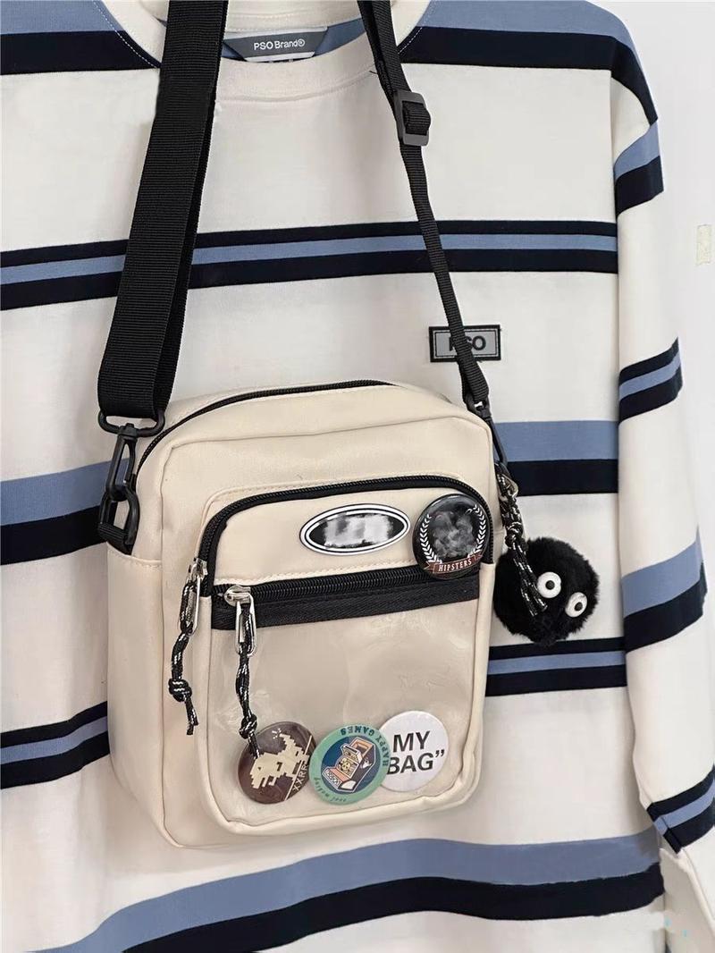 Product Introduction of Túi Đeo Chéo Nam, Thương Hiệu Hợp Xu Hướng Túi Đeo Vai, Phong Cách Instagram, Túi Nhỏ Thích Hợp Cho Nữ Sinh, Ba Lô, Thường Ngày Và Ngầu, Có Thể Mang Theo Điện Thoại Di Động, Năm 2024 Bag 5
