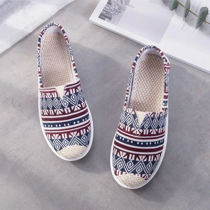 Giày Vải Nữ, Giày Lao Xưởng Ngư Dân Lười Biếng, Đế Mềm, Không Trơn Trượt, Giày Lười Thường Ngày, Phong Cách Bắc Kinh Cũ, Thích Hợp Cho Mùa Xuân Và Mùa Hè, Năm 2023 4