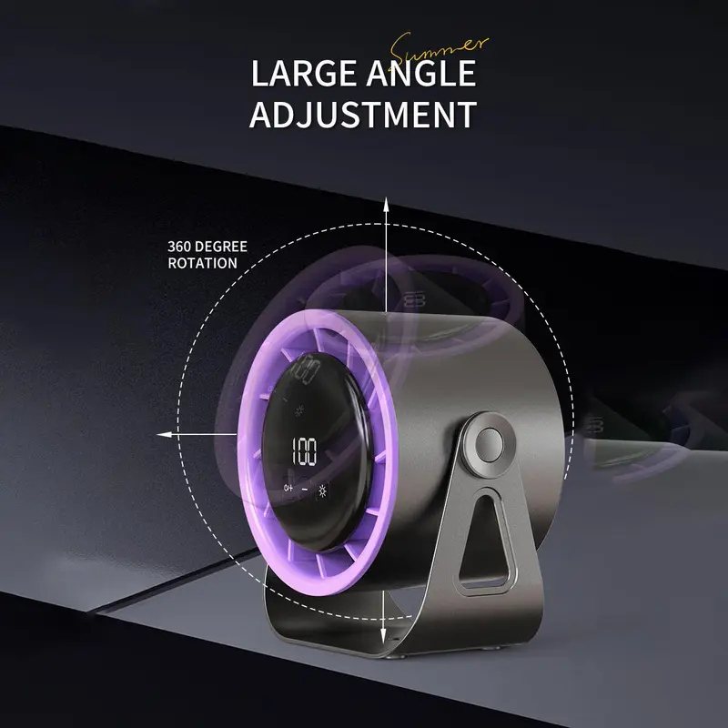 USB Rechargeable Mini Fan, Adjustable Desktop Fan, Compact Turbine Fan for Home and Office, Universal USB Digital Accessories, Portable Fan 8