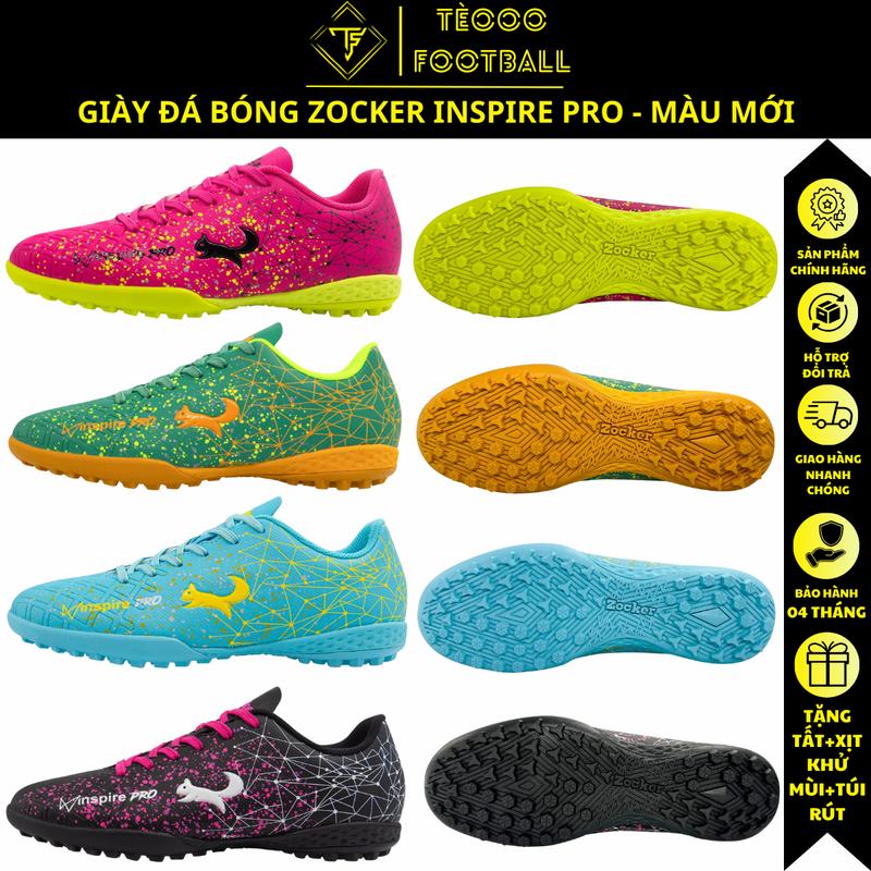 Giày đá bóng ZOCKER INSPIRE PRO MÀU MỚI tặng TÚI RÚT+BÌNH XỊT+TẤT Sneaker Cao Su