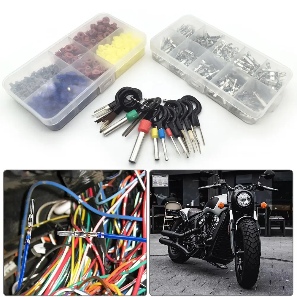 690PCS Connector Pins Terminal Car kit Electrical 1/1.5/1.8/2.2/2.8/3.5mm