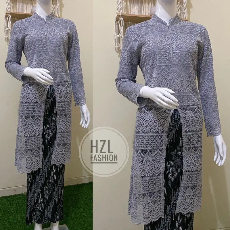Kebaya Brokat Tunik Belah Depan | Kebaya Modern Busui 0