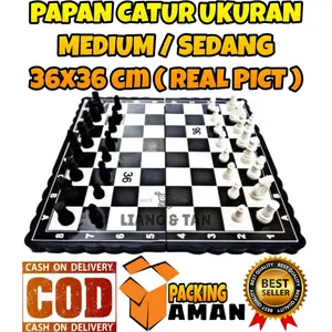 ( BISA COD ) PROMO Mainan Papan Catur Chess Board Game Ukuran Medium / Sedang 36 x 36 cm SNI Murah