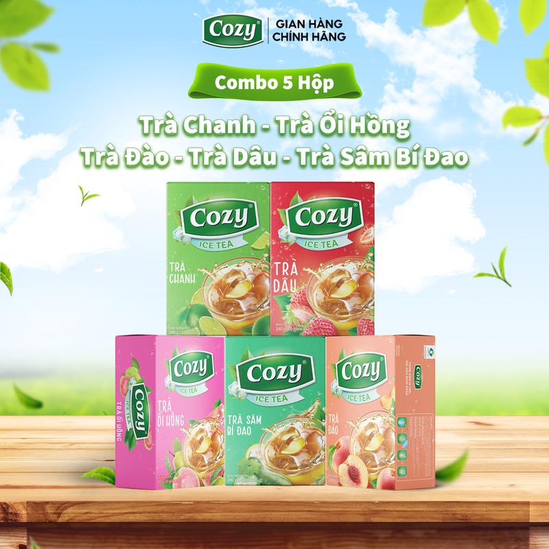 [DEAL ĐỘC QUYỀN] Trà Hòa Tan Cozy Tea: Trà Chanh, Ổi Hồng, Đào, Dâu, Sâm Bí Đao Thức Uống Giải Khát Và Giải Nhiệt Thơm Ngon Dùng Trong pha Chế Cho Mùa Hè, Trà Tươi Sạch Nguyên Chất - Nước Trà Chè Bột