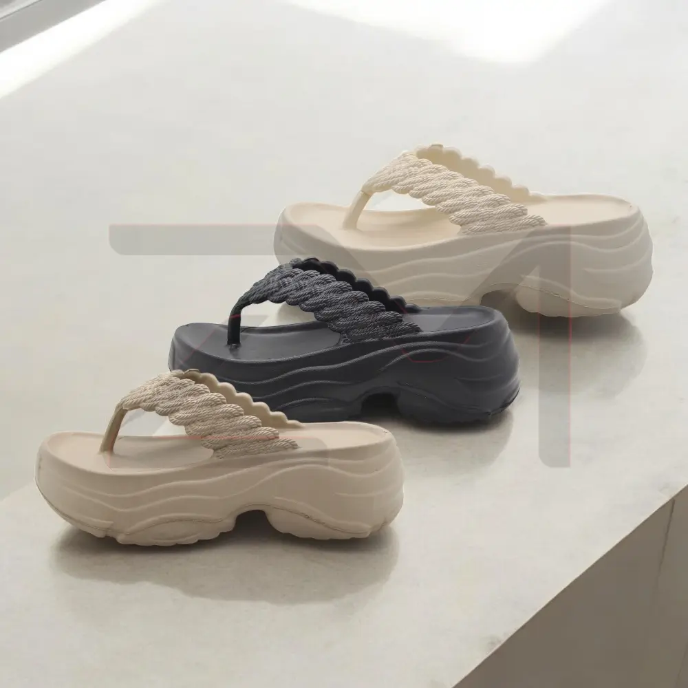 A666 | Sandal Jepit Cantik Wedges | Sandal Wanita Tinggi 6Cm | Sendal Wedges Terbaru