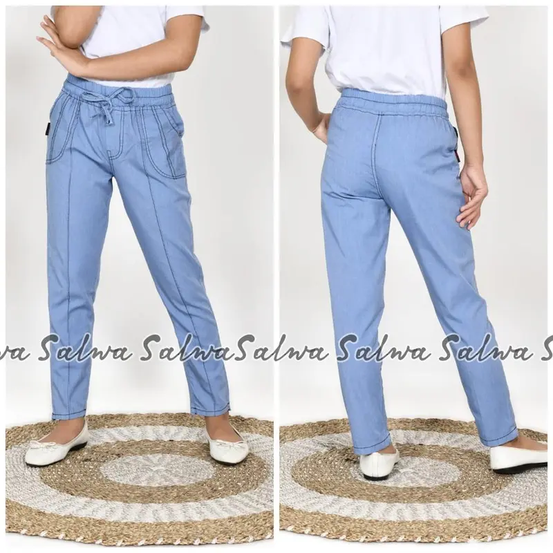 CELANA BAGGY PANTS JEANS ANAK PEREMPUAN JEANS KEKINIAN USIA 5 TAHUN SAMPAI 12 TAHUN 7
