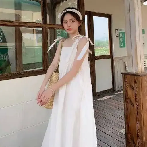 (COD) Dress Wanita Midi Tied Dress Murah