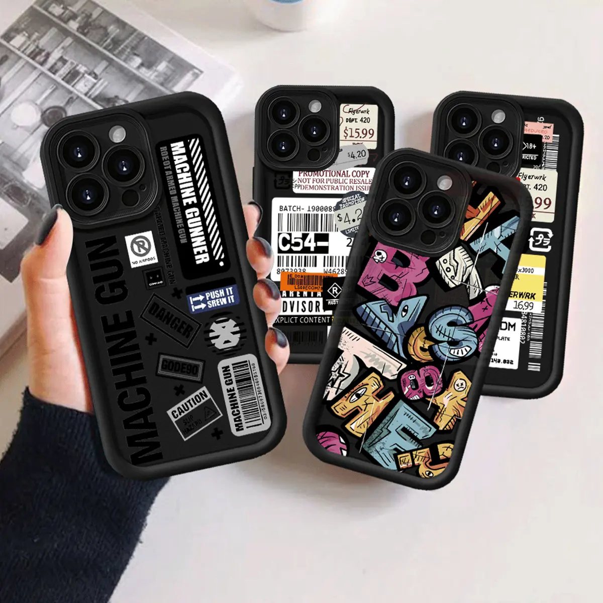 Casing Untuk hp Infinix Hot 50 Pro Plus Smart 9 Hot 50i Note 40 Pro GT 20 Pro Smart 8 Pro Hot 40 Pro Smart 5 6 7 Note 30 Hot 40i 30i 20S Note 12 Hot 12 11 9 10 Play SPARK 20C GO 2024 Creative Airline Ticket Lables Soft Case Cover