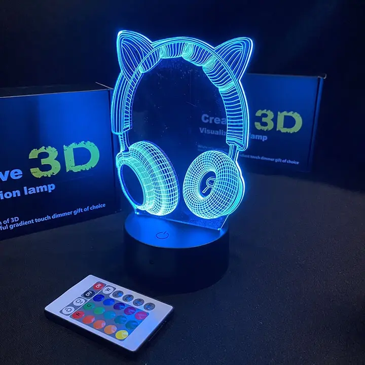 Đèn led, đèn ngủ 3D tráng trí 16 MÀU CÓ ĐIỀU KHIỂN 0