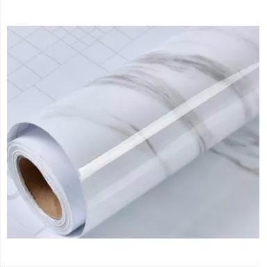 Wallpaper Dinding Marmer Lis Kuning Dasar Putih  9 s/d 10meter X 45cm 1