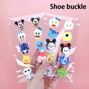 Set Isi 10 Buah Jibbitz Bunga Kartun Anime untuk Sepatu Selop dan Sepatu Bakiak
