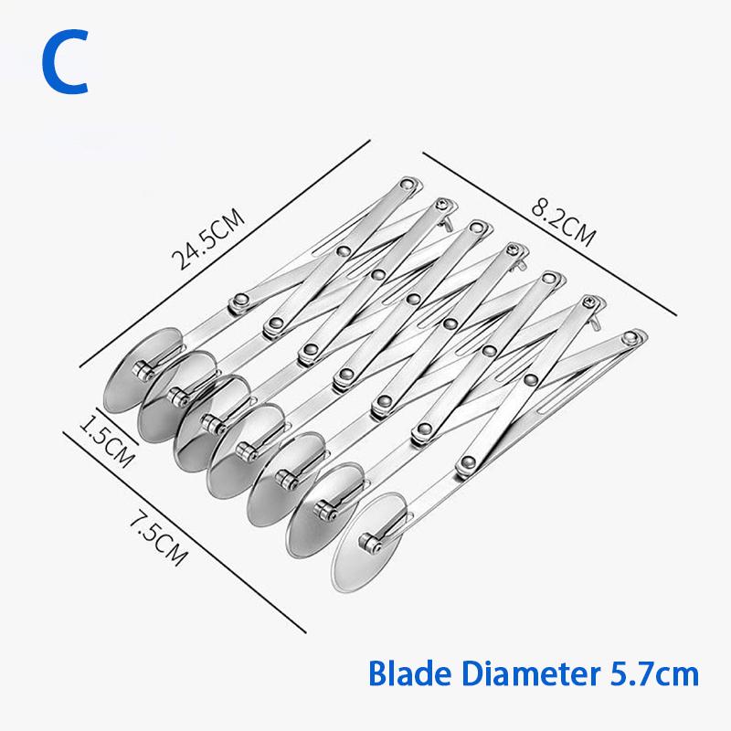 Product Introduction of 3/5/7 Wheel Cutter Dough Divider Dough Knife Flexible Roller Blade Pizza Pastry Peeler Stainless Steel Baking Pan Tool 28