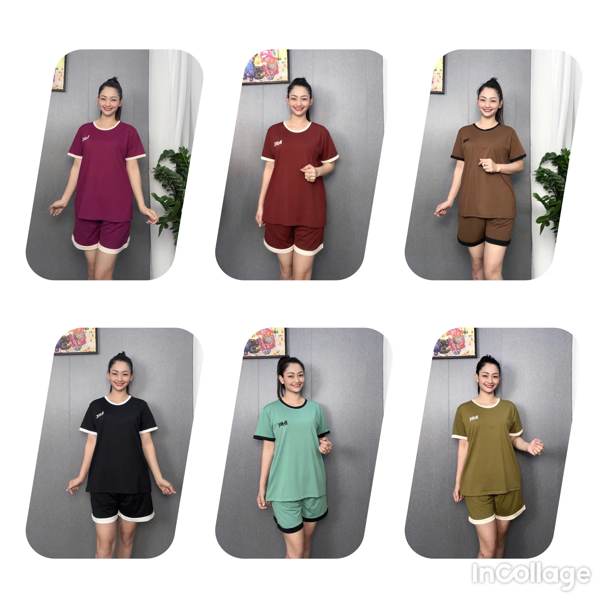 Bộ đùi PHối Viền 47kg-120kg Sẵn  6 màu . Mặc thoải mái mỗi ngày