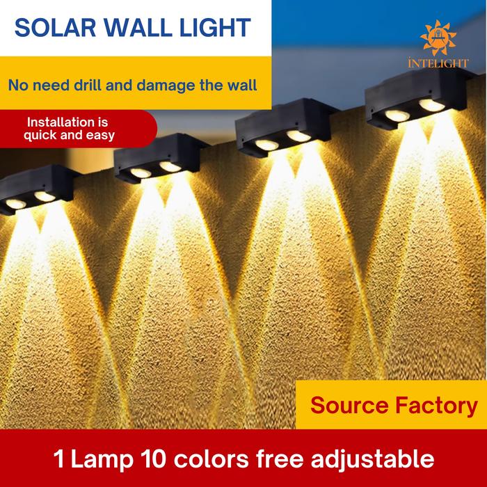 Promo [Intelight]Solar Panel/LED SolarLamp Hias Taman,Tangga,Sudut ...