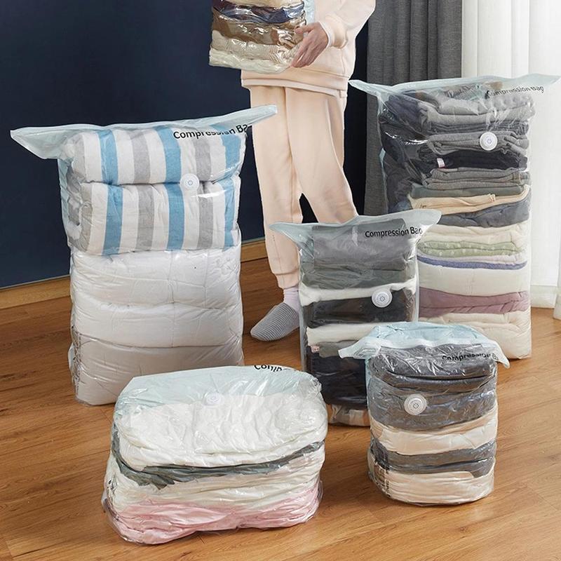 Product Introduction of Compressing Storage Bag, 1 Count Vacuum Storage Bag for Clothes, Vacuum Seal Bag for Bedding 0