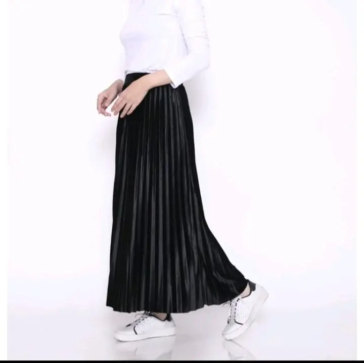 Rok Plisket Bludru  Panjang 1