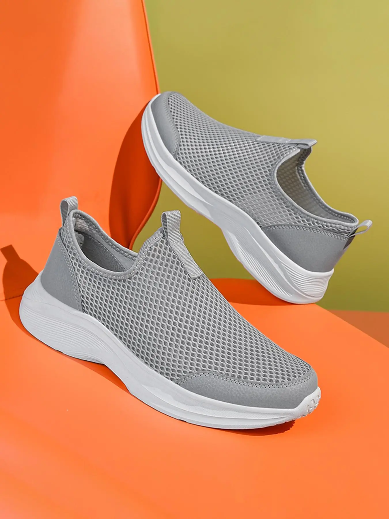 Men's Mesh Breathable Lightweight Sneakers, Casual Comfortable Sports Running Shoes, Fashionable Sneakers for Daily Wear