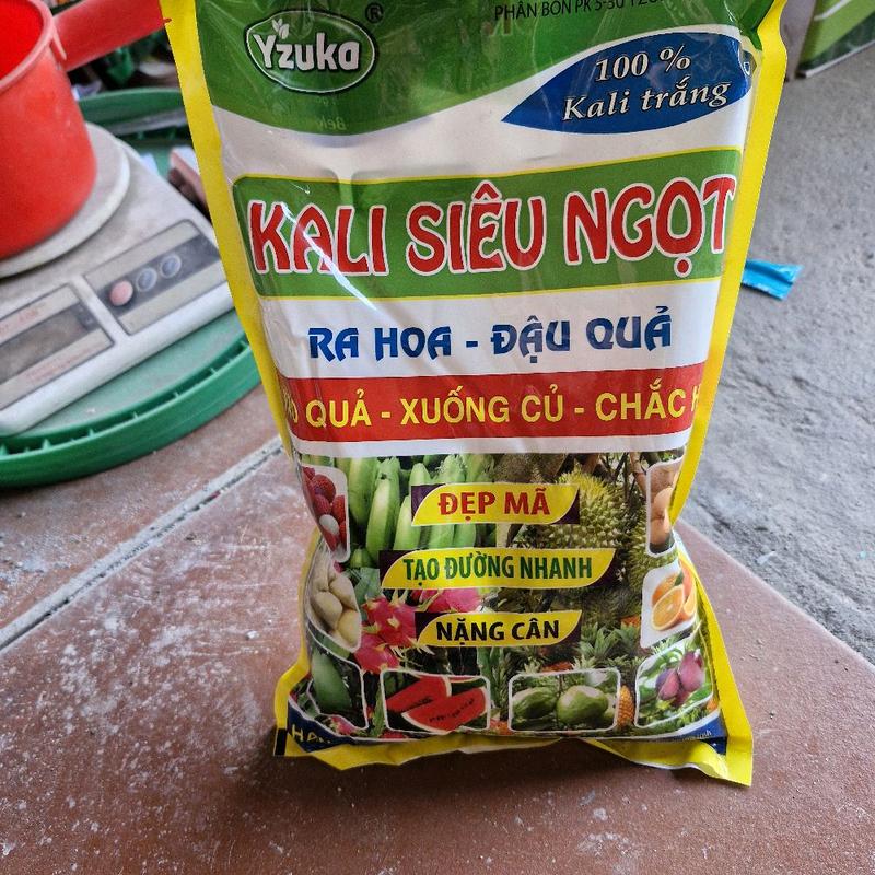 Túi 1kg kali trắng siêu ngọt nguyên liệu nhập ngoại giúp tạo đường nhanh, vào quả, xuống củ, chắc hạt, đẹp mã 5