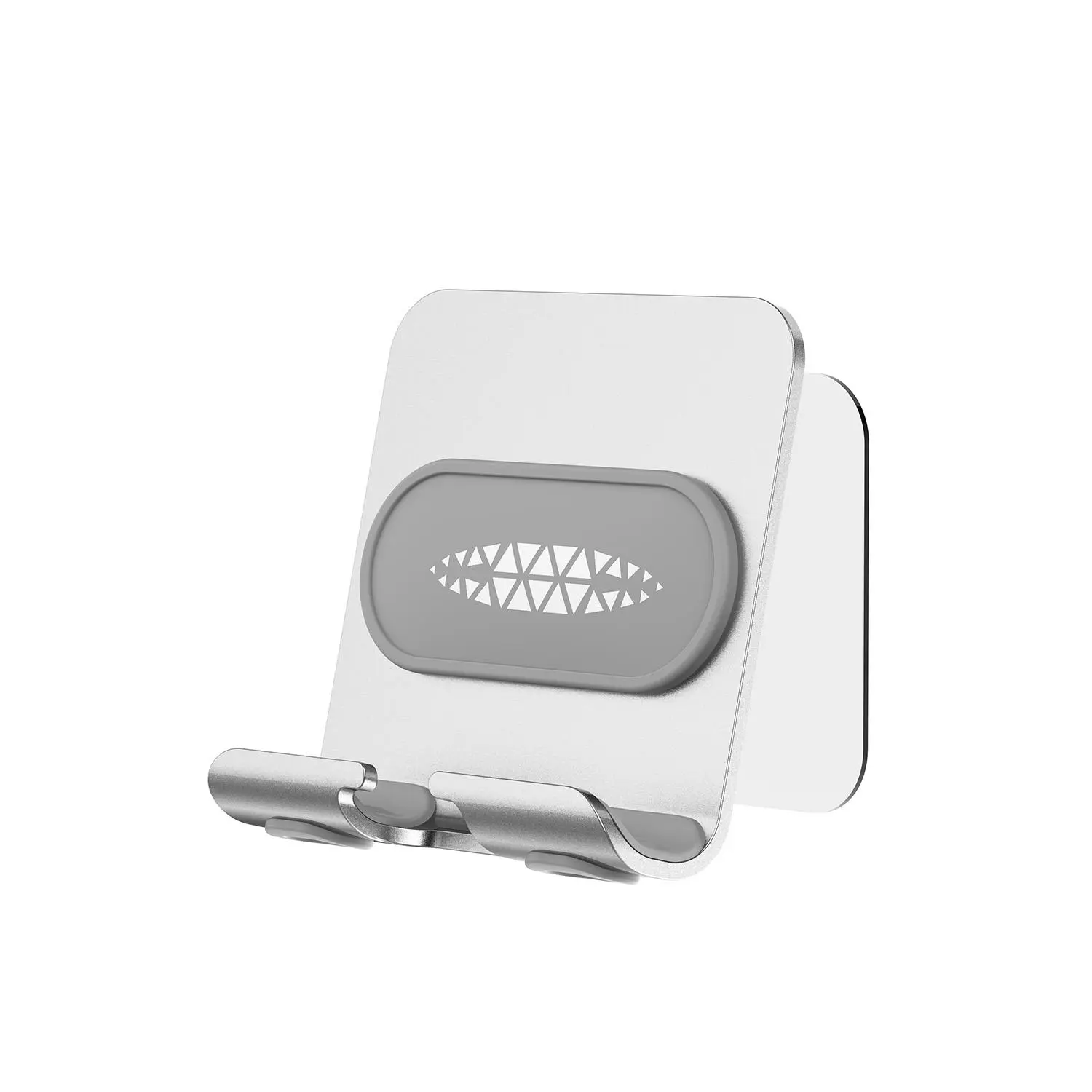 Wall Mounted Phone Holder, Aluminum Alloy Wall Mounted Phone Stand with Adhesive Pad, Universal Phone Holder for Bathroom Kitchen