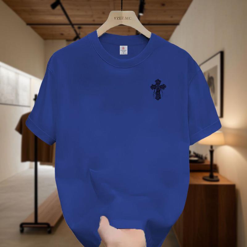Product Introduction of American Freestyle Cross T-Shirt Men's Short Sleeves Trend Loose Plus Size Couple Oversize Top Unisex 15
