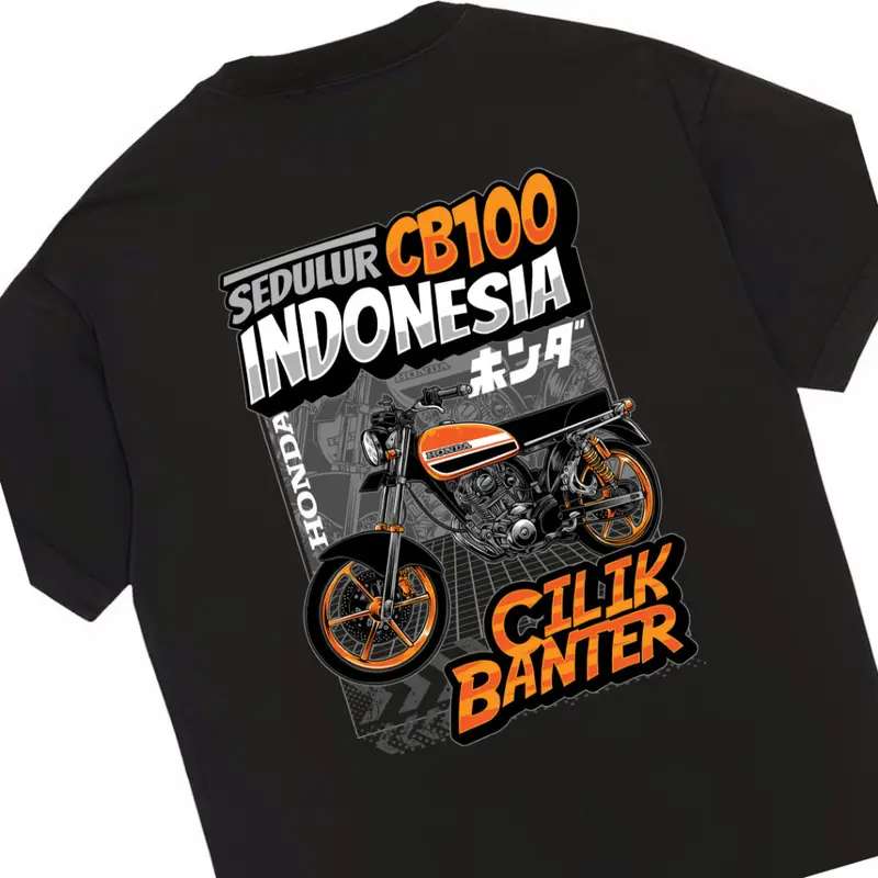 Tsalits store - Kaos Anak Motor Distro | Unisex Kids & Junior Cotton Combad 30s | Karakter Motor CB100 Cilik Banter DB | Fashion 1