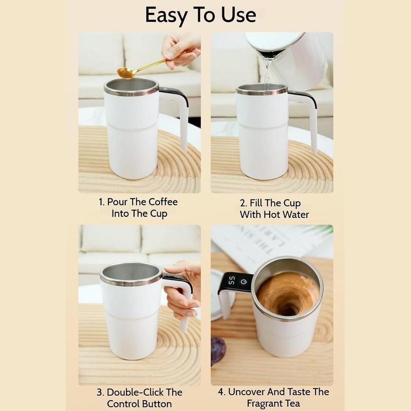 Product Introduction of Cốc Khuấy Tự Động, Cốc Khuấy Điện Cầm Tay Thích Hợp Cho Cà Phê, Bột Protein Và Sữa, Cốc Bột Khuấy Protein Thể Dục, Cốc Cho Cà Phê Và Sữa Lắc, Thiết Kế Cốc Máy Tạo Bọt Máy Đánh Bọt 24