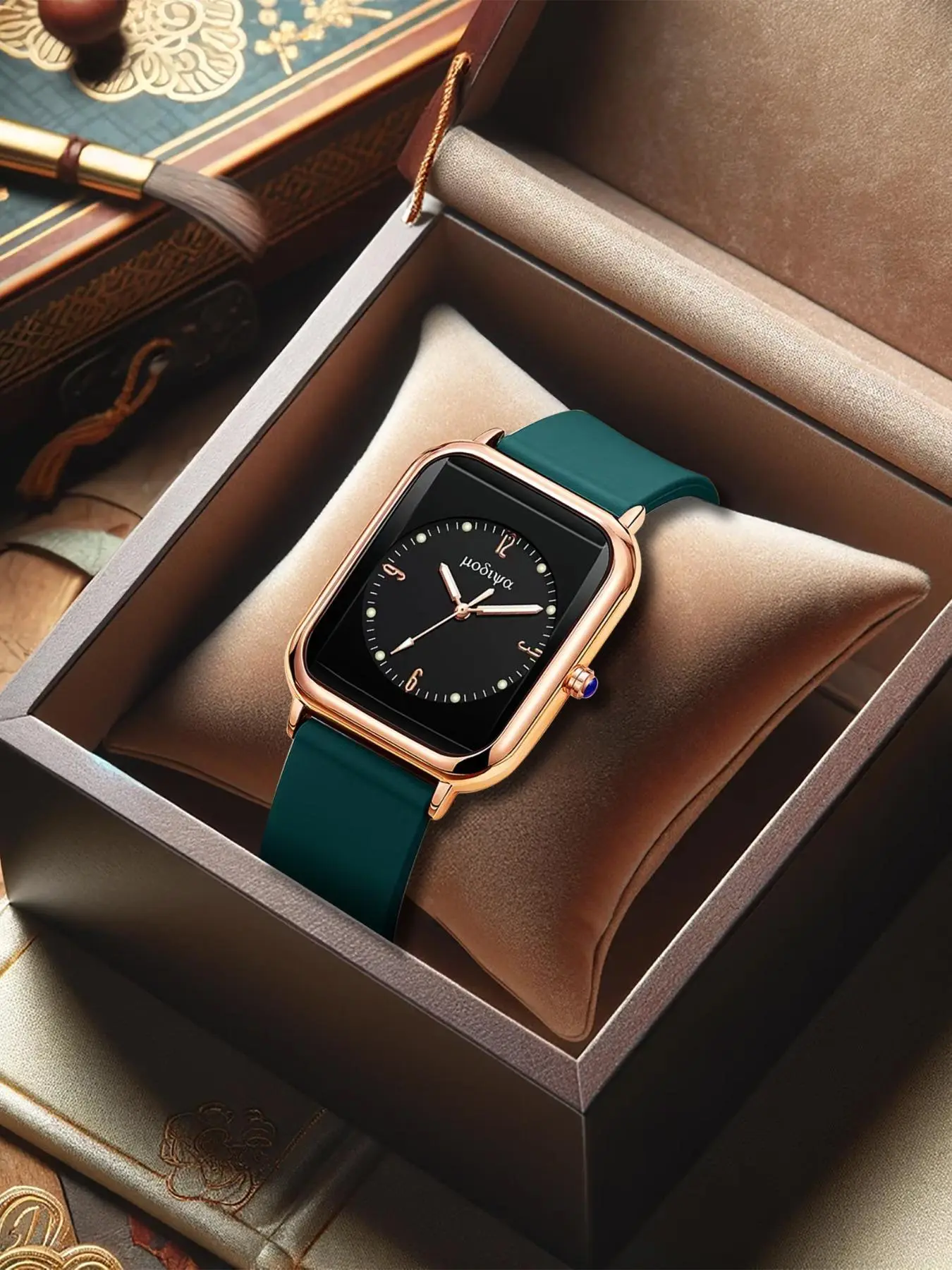 Women's Fashionable Casual Square Dial Quartz Watch, Watch for Party, Daily Clothing Decor, Trendy All-match & Exquisite Watch for Birthday Gift with Box