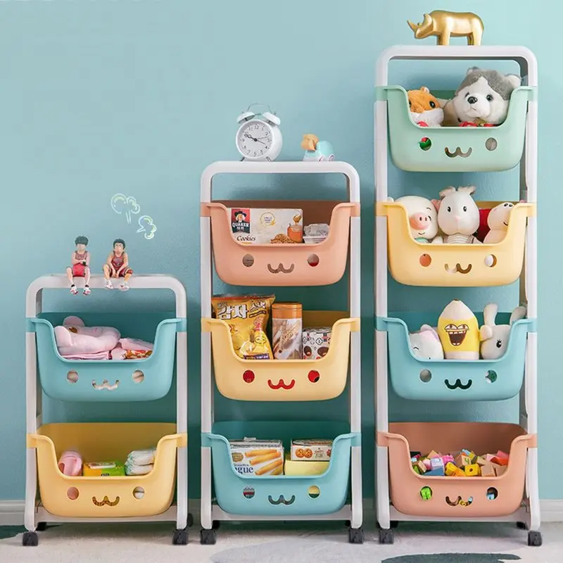 Rak Mainan Susun / Rak Dapur Susun /  Rak Kamar Mandi Susun / Tempat Penyimpanan dengan Roda A983 0
