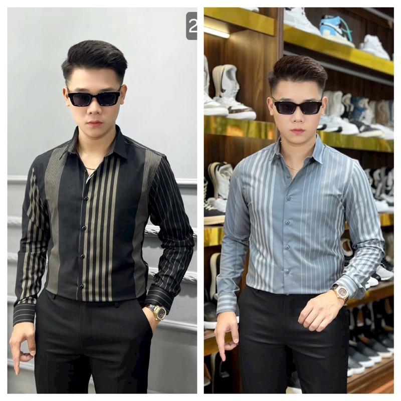 Sơ Mi Kẻ Sọc Dài Tay Nam Cao Cấp Sang Trọng D06 0