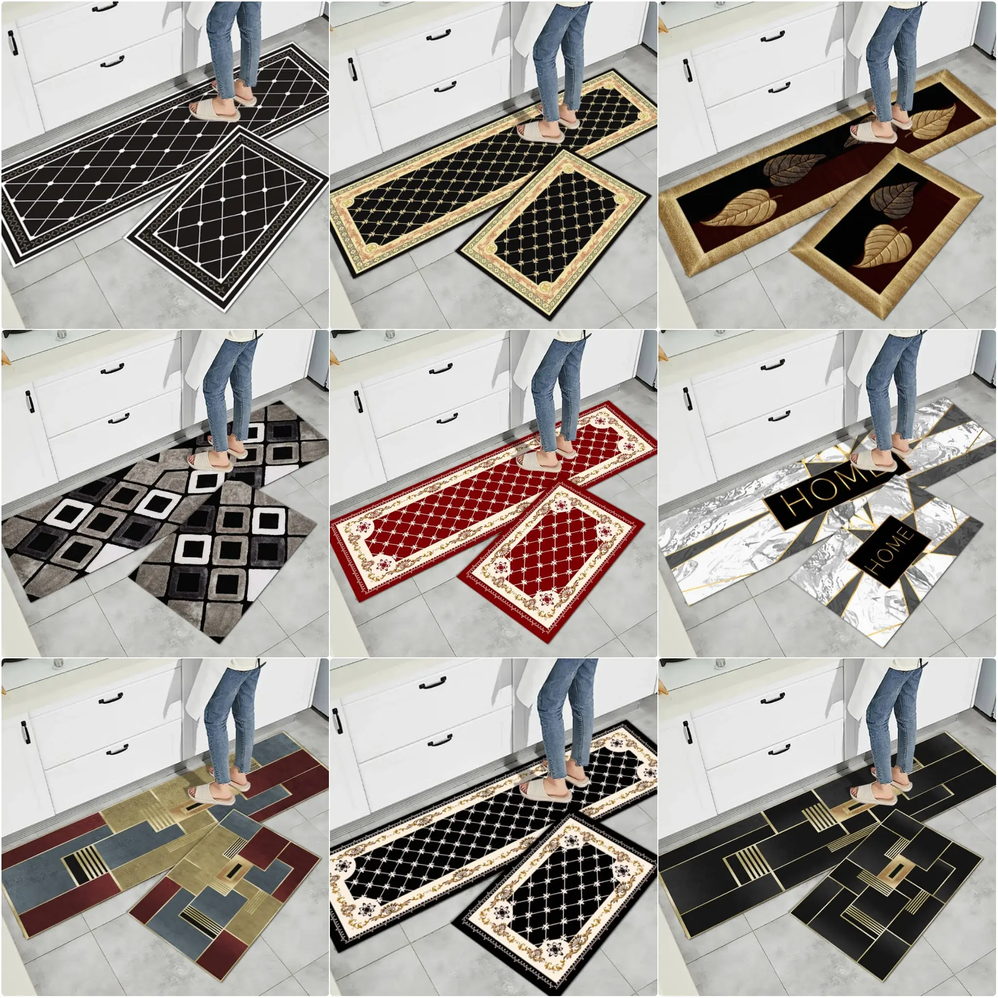 alas kaki 2pcs size L: 50x80cm 50x160cm Absorbent Mats Textiles