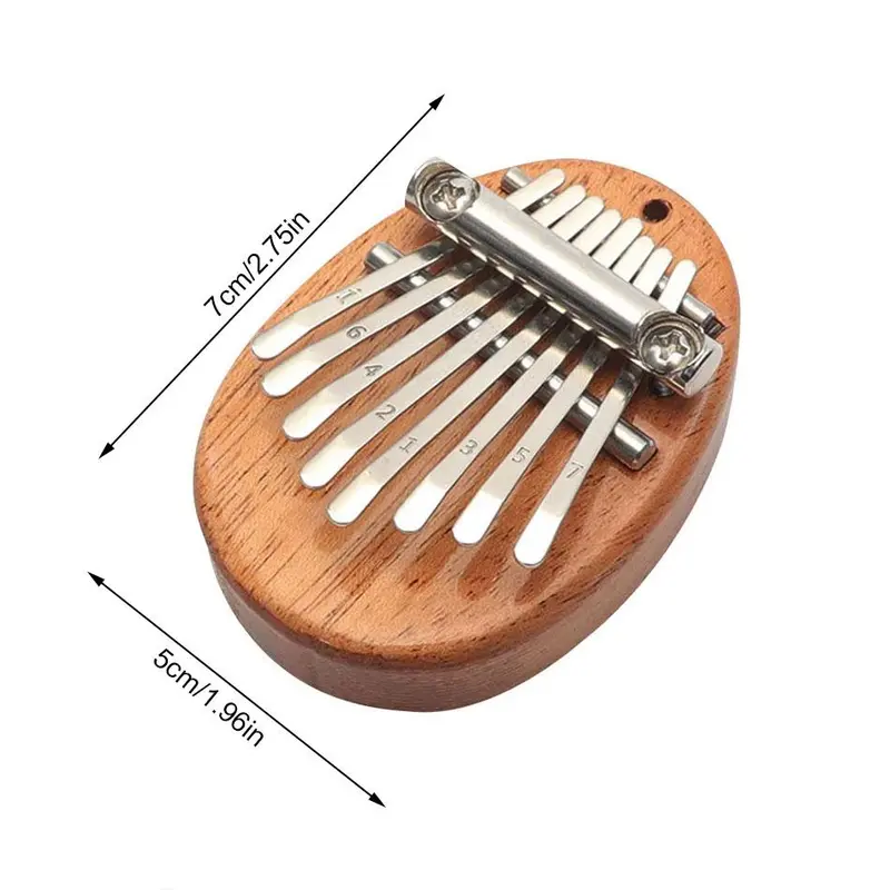 Wooden Mini Thumb Piano Musical Toy, 1 Count 8 Tones Portable Beginner Finger Piano, Music Accessories For Teenager 1